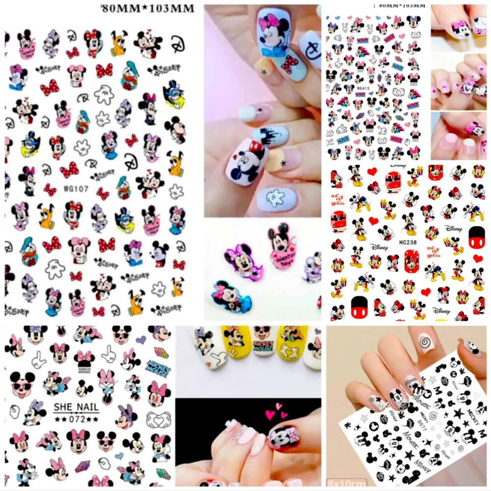 Disney Mickey & Mini Nail art Set 5 Different sheets